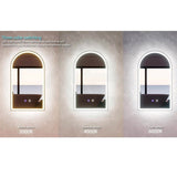 600/900/1200Mm Oval Gold Framed Led Mirror Touch Sensor Horizontal/Vertical Installation Mirrors