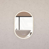 600/900/1200Mm Oval Gold Framed Led Mirror Touch Sensor Horizontal/Vertical Installation Mirrors