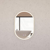 600/900/1200Mm Oval Gold Framed Led Mirror Touch Sensor Horizontal/Vertical Installation Mirrors