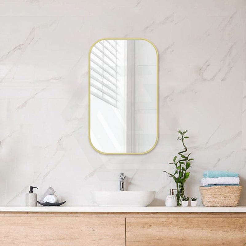 Polytec Rounded Mirror Lamex Rounded Rectangle Framed Wall Mirror Variant Color - MyHomeware
