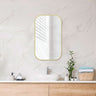 G#2(Gold) 450/600Mm Brushed Gold Aluminum Framed Rounded Rectangle Bathroom Wall Mirror Vertical Or
