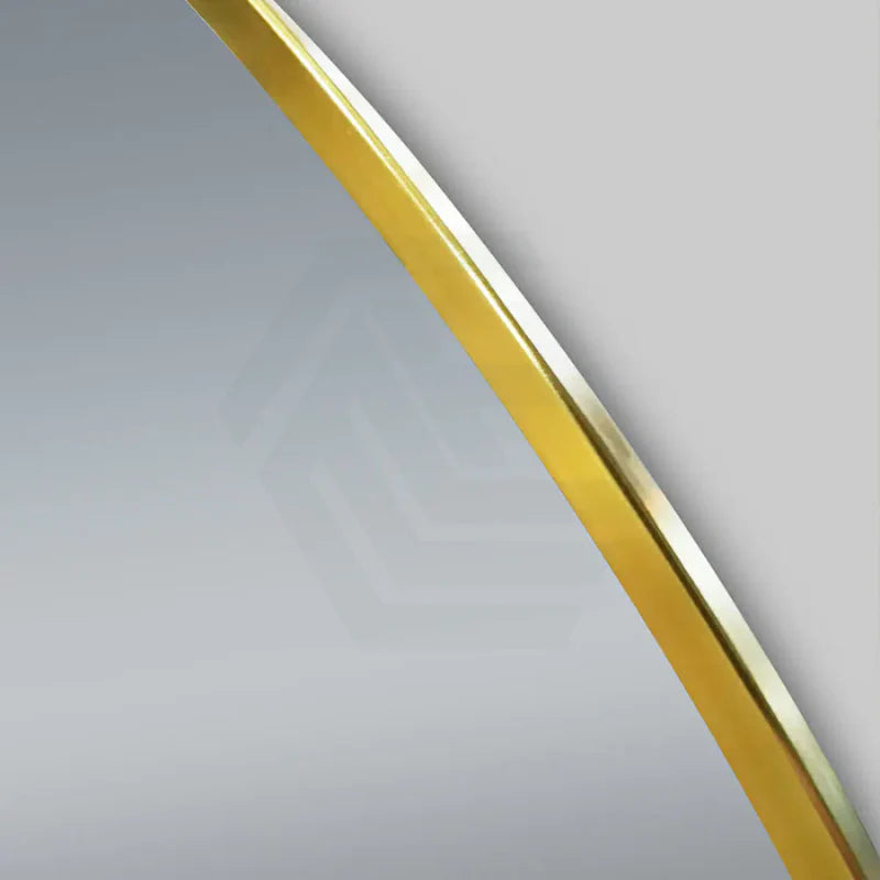 500x1000mm Lamex Oval Gold Framed Bathroom Wall Mirror Vertical