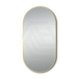 500x1000mm Lamex Aluminum Oval Gold Framed Bathroom Mirror Vertical