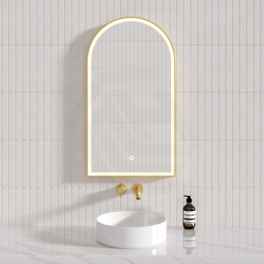 G#2(Gold) 500X900Mm Bianco Led Mirror Gold Framed Touch Sensor Front Light For Bathroom Mirrors