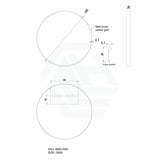 G#2(Gold) 600/700/800Mm Bathroom Brushed Gold Framed Round Mirror Wall Mounted 600X600Mm Mirrors