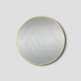 G#2(Gold) 600/700/800mm Lamex Round Gold Framed Bathroom Mirror Wall Mounted