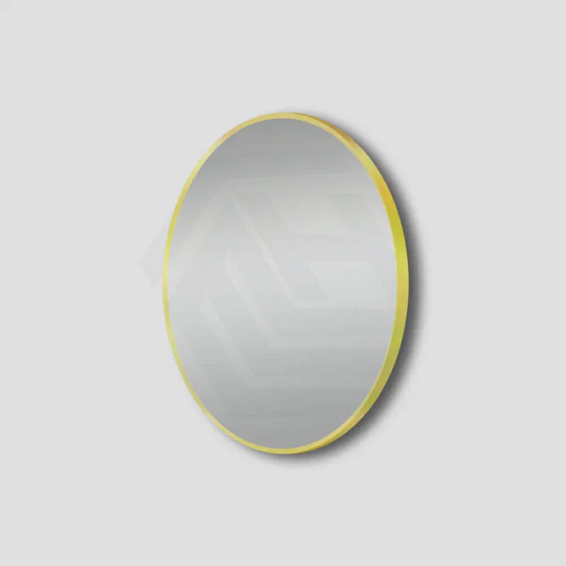 G#2(Gold) 600/700/800mm Lamex Round Brushed Gold Framed Bathroom Wall Mirror