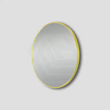 G#2(Gold) 600/700/800mm Lamex Round Brushed Gold Framed Bathroom Wall Mirror