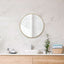 G#2(Gold) 600/800Mm Bathroom Gold Framed Round Mirror Wall Mounted Mirrors