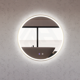 G#2(Gold) 600/800Mm Round Brushed Gold Framed Led Mirror With Easy Hooks And Dimmer Mirrors