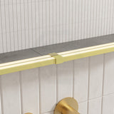 G#2(Gold) 600X900Mm Arch Front Hidden Led Mirror Brushed Gold Framed Touch Switch Vertical Or