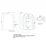G#2(Gold) 600X900Mm Arch Led Brushed Gold Framed Mirror Touch Switch Vertical Or Horizontal Mirrors