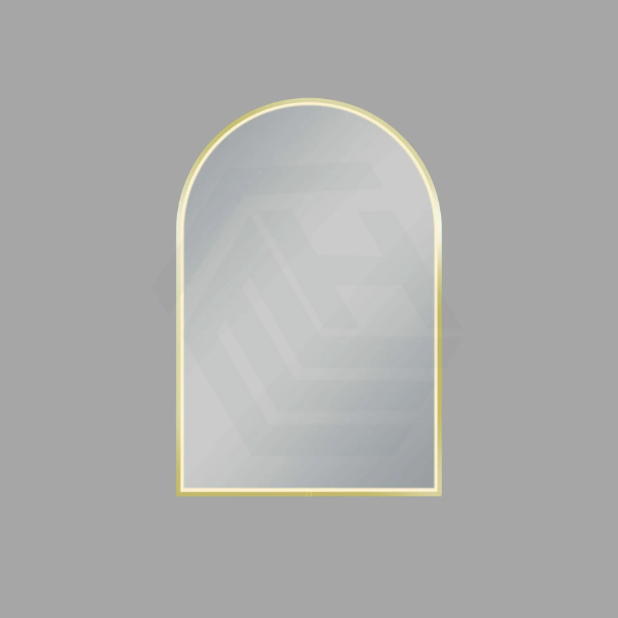 G#2(Gold) 600X900Mm Arch Led Brushed Gold Framed Mirror Touch Switch Vertical Or Horizontal Mirrors