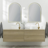 G#2(Gold) 600X900Mm Arch Led Brushed Gold Framed Mirror Touch Switch Vertical Or Horizontal Mirrors