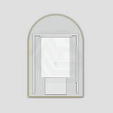 G#2(Gold) 600X900Mm Arch Led Brushed Gold Framed Mirror Touch Switch Vertical Or Horizontal Mirrors