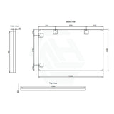 750/800/900/1200Mm Bathroom Brushed Nickel Framed Rectangle Mirror Wall Mounted Vertical/Horizontal