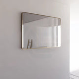 G#2(Gold) 750/800/900/1200Mm Bathroom Gold Framed Rectangle Mirror Wall Mounted Vertical/Horizontal