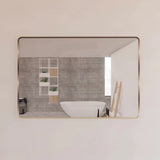 1200x800mm Rectangle Gold Framed Bathroom Mirror Wall Mounted Vertical or Horizontal