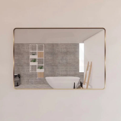1200x800mm Rectangle Gold Framed Bathroom Mirror Wall Mounted Vertical or Horizontal