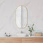 G#2(Gold) Fienza 450/600Mm Urban Brass Framed Oval Wall Mirror Mirrors