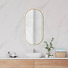 G#2(Gold) Fienza 450/600Mm Urban Brass Framed Oval Wall Mirror Mirrors