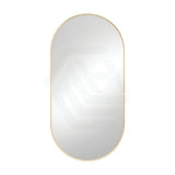 Fienza 450/600mm Urban Brass Framed Oval Wall Mirror