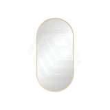 Fienza 450/600mm Urban Brass Framed Oval Wall Mirror