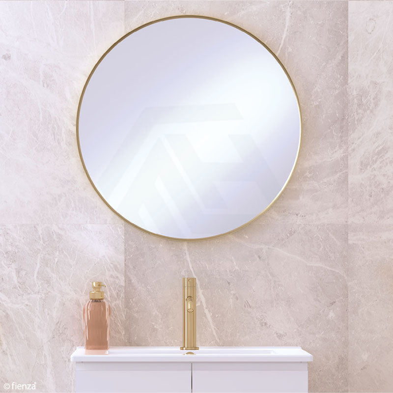 Fienza 600/800mm Urban Brass Framed Round Wall Mirror