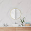 G#2(Gold) Fienza 600/800Mm Urban Brass Framed Round Wall Mirror Mirrors