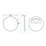 Fienza 600/800mm Urban Brass Framed Round Wall Mirror