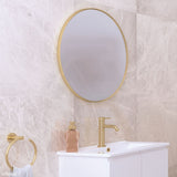 Fienza 600/800mm Urban Brass Framed Round Wall Mirror