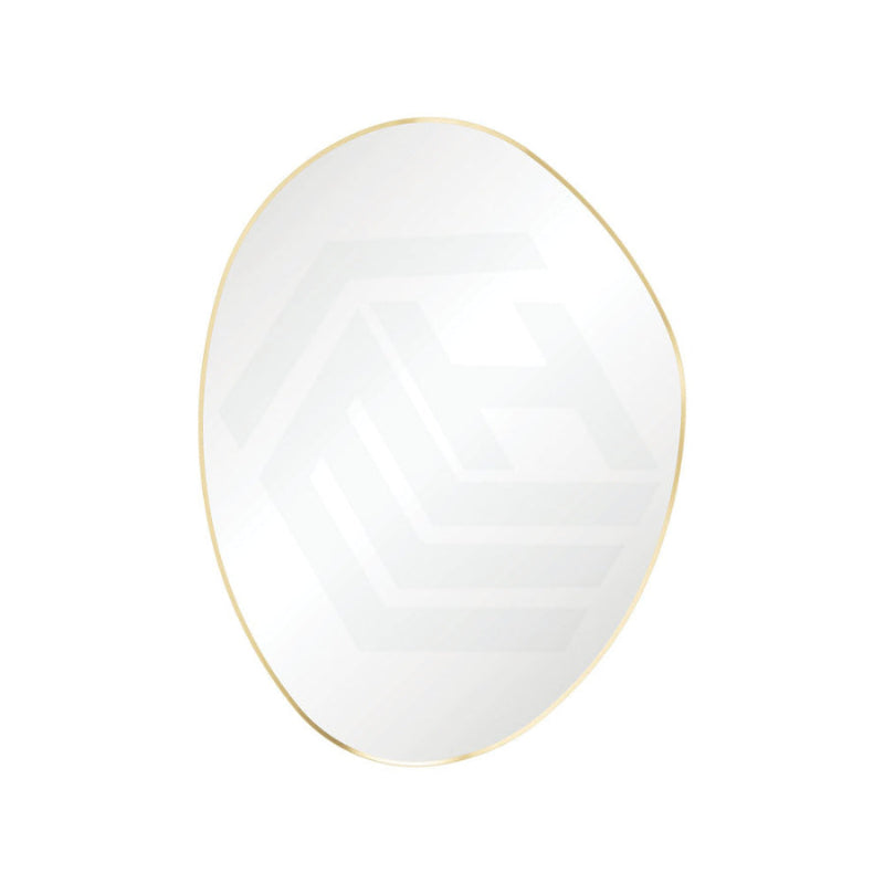 G#2(Gold) Fienza 700/900/1200Mm Pebble Urban Brass Asymmetrical Special Shape Framed Wall Mirror