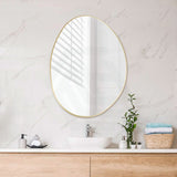 G#2(Gold) Fienza 700/900/1200Mm Pebble Urban Brass Asymmetrical Special Shape Framed Wall Mirror