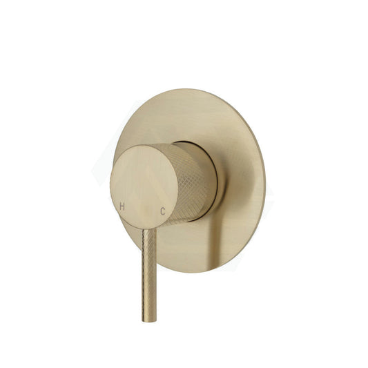 G#2(Gold) Fienza Axle Urban Brass Wall Mixer Large Round Plate Mixers