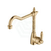 G#2(Gold) Fienza Eleanor Shepherds Crook Sink Mixer Urban Brass / Swivel Mixers