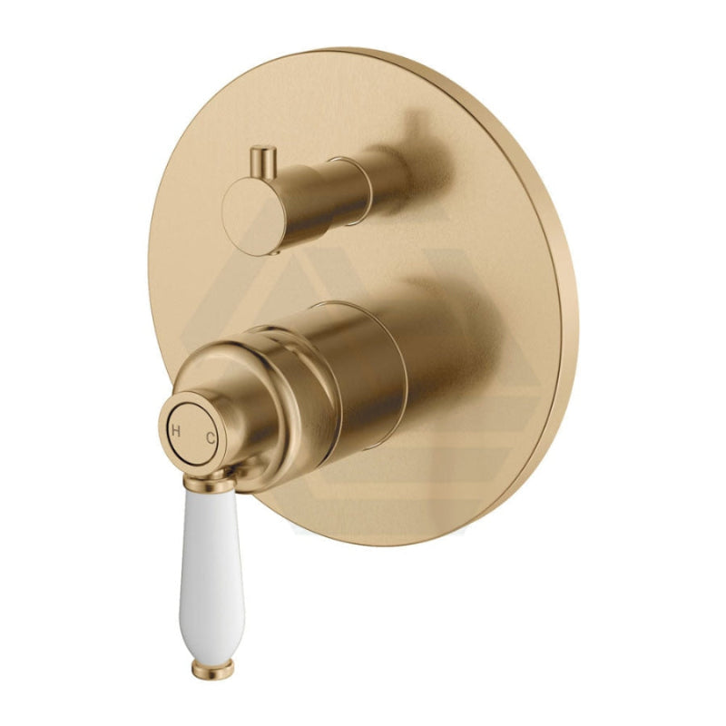 G#2(Gold) Fienza Eleanor Wall Diverter Mixer Urban Brass/Brushed Gold Mixers