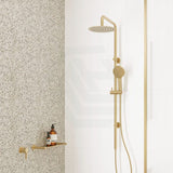 G#2(Gold) Fienza Kaya Urban Brass Twin Shower Top Water Inlet Showers