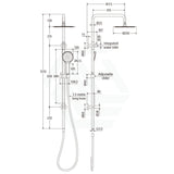 N#1(Nickel) Fienza Kaya Brushed Nickel Twin Shower Top Water Inlet Showers