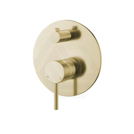 G#2(Gold) Fienza Kaya Wall Diverter Mixer Large Plate Multi-Colour Brushed Gold Mixers 