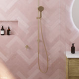 G#2(Gold) Fienza Kaya Wall Mixer Urban Brass Small Round Plate Matt Black Brushed Gold Mixers