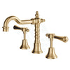 G#2(Gold) Fienza Lillian Lever Basin Set Urban Brass With Ceramic White Handle Bath/Basin Tap Sets