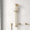 G#2(Gold) Fienza Lillian Lever Rail Shower Set Urban Brass/Ceramic White Handle Sets