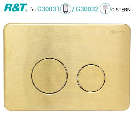 G#2(Gold) Fienza R&T Round Toilet Button Flush Plate Urban Brass Toilets Push Buttons