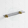 G#2(Gold) Ikon 500Mm Clasico Brushed Gold Glass Shelf Brass