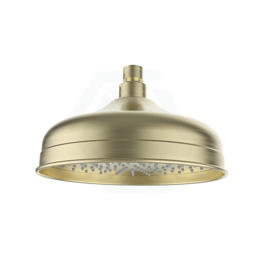 G#2(Gold) Ikon Clasico 220Mm Round Brass Brushed Gold Shower Head Heads