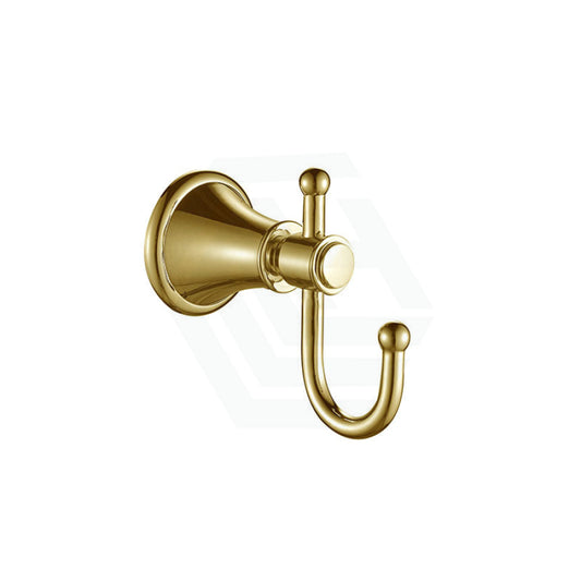 G#9(Gold) Clasico Brushed Gold Brass Robe Hook Hooks