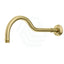 G#2(Gold) Ikon Clasico Round Brushed Gold Curved Shower Arm Brass Arms