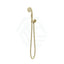 G#2(Gold) Ikon Clasico Round Brushed Gold Hand Shower On Wall Outlet Bracket Handheld Sets