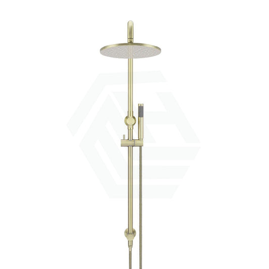 G#8(Gold) Meir 300Mm Round Pvd Tiger Bronze Twin Shower Station Universal Water Inlet Showers