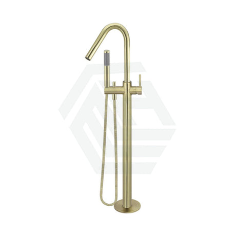Meir Round Freestanding Bath Spout And Hand Shower Pvd Tiger Bronze Floor Mounted Mixers